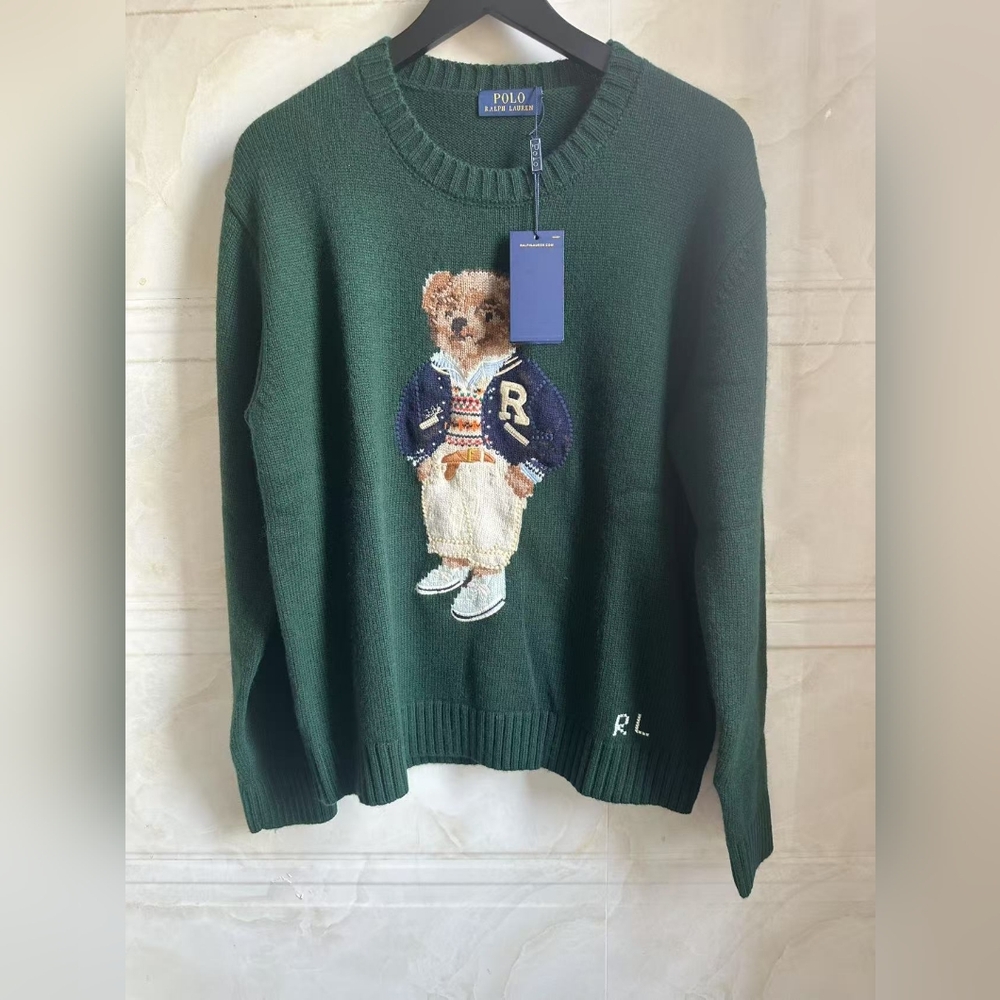 Green Polo Ralph Lauren Bear Sweater